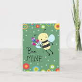 Cute Honey Bee Easy Custom Message Valentines day カード (正面)