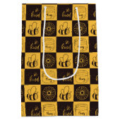 Cute Honeybee  ミディアムペーパーバッグ (裏面)