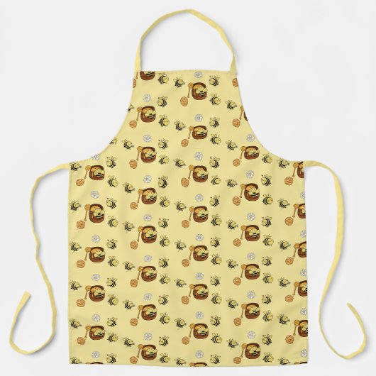Cute Honeybee with Sweet Honey エプロン (正面)