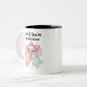 Cute Honk If You’re My Valentine Goose  ツートーンマグカップ (正面左)