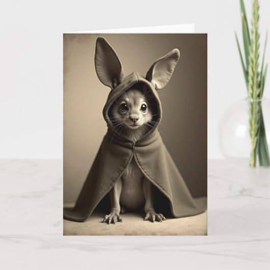 Cute Hooded Creature Portrait Card カード (正面)
