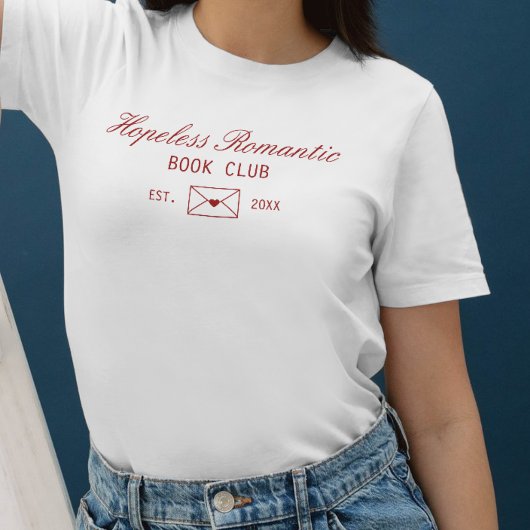Cute Hopeless Romantic Book Club Tシャツ