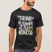 Cute Hoppy Easter Bunco Drinking Group Matching  Tシャツ (正面)