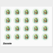 Cute Hoppy Easter frog  ラウンドシール (シート)