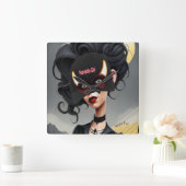 Cute Horrible girl  スクエア壁時計 (ホーム)