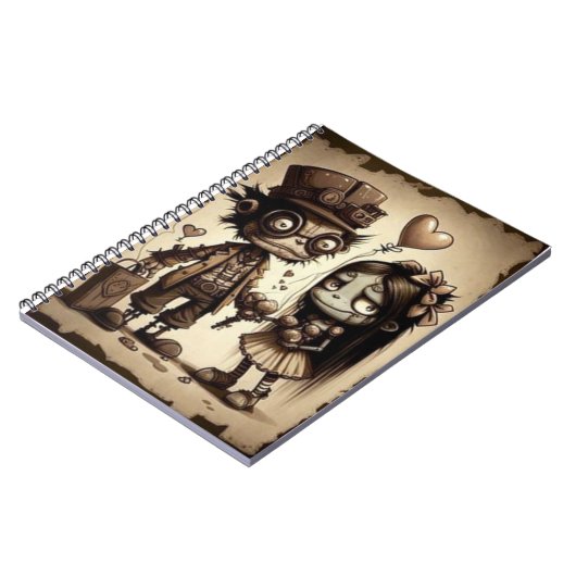 Cute Horror Girl Spiral Notebook – Valentine ノートブック (左側)