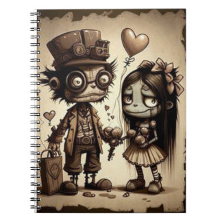 Cute Horror Girl Spiral Notebook – Valentine  ノートブック