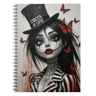 Cute Horror Girl Spiral Notebook – Valentine  ノートブック