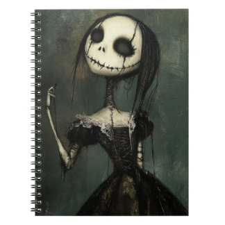 Cute Horror Girl Spiral Notebook – Valentine  ノートブック
