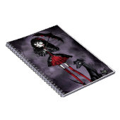 Cute Horror Girl Spiral Notebook – Valentine  ノートブック (右側)