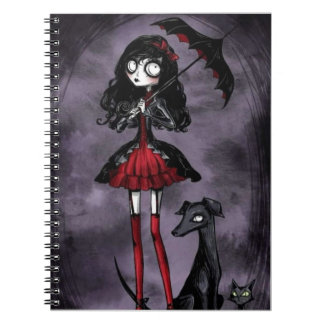 Cute Horror Girl Spiral Notebook – Valentine  ノートブック