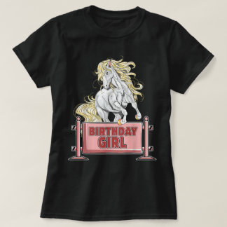 Cute Horse Birthday Girl Party Animal Farm Barn Tシャツ