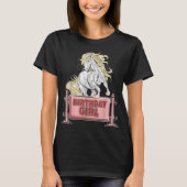 Cute Horse Birthday Girl Party Animal Farm Barn Tシャツ (正面)
