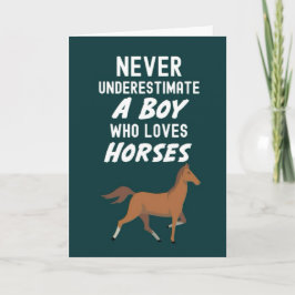 Cute Horse Cards For Baby Boys Kids Animal Lover カード