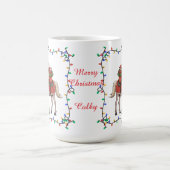 Cute Horse Christmas Mug コーヒーマグカップ (中央)