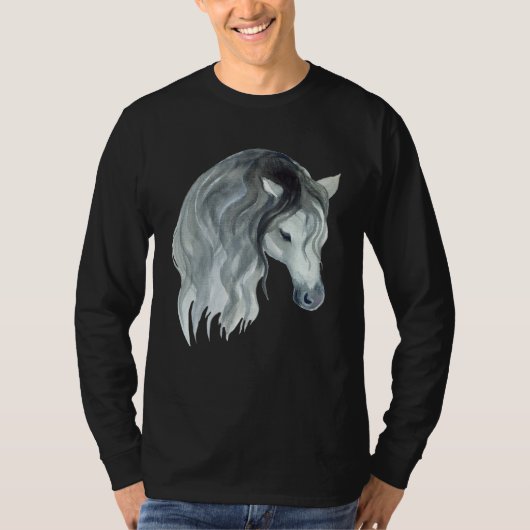 Cute Horse Mare Motif  Horse Stable Rider Foal Tシャツ (正面)