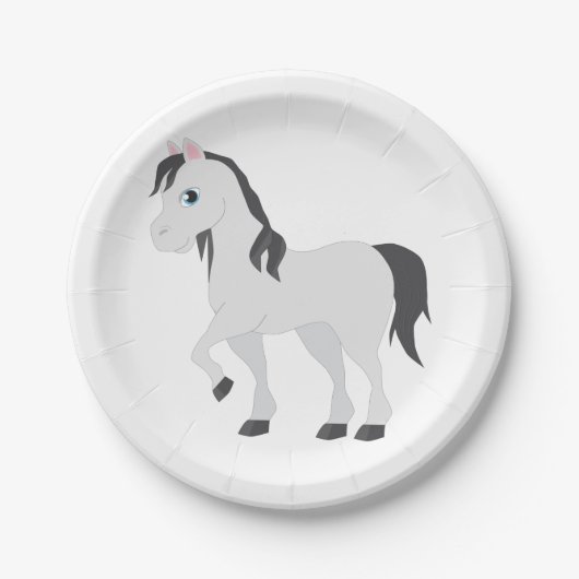 Cute Horse Paper Plates ペーパープレート (正面)