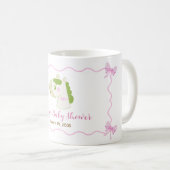 Cute Horse Pink Bow Personalized Girl Baby Shower  コーヒーマグカップ (正面右)