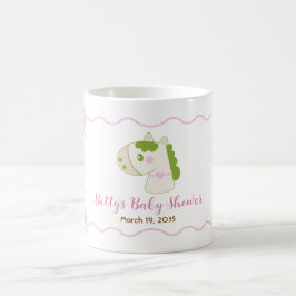 Cute Horse Pink Bow Personalized Girl Baby Shower  コーヒーマグカップ
