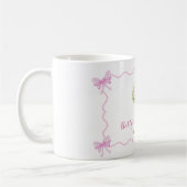 Cute Horse Pink Bow Personalized Girl Baby Shower  コーヒーマグカップ (左)