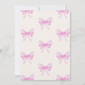 Cute Horse Pink Bow Personalized Girl Baby Shower  招待状 (裏面)