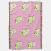 Cute Horses Chinese New Year 2026 Lucky  スローブランケット (正面縦)