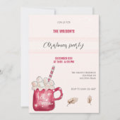 Cute Hot Cocoa Mug Illustration Watercolor Art 招待状 (正面)