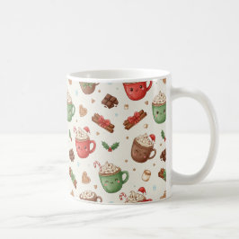 Cute Hot Cocoa Pattern – Festive Illustrated Mugs コーヒーマグカップ