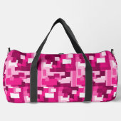 Cute Hot Pink Digital Camo Pattern Girly ダッフルバッグ (正面)