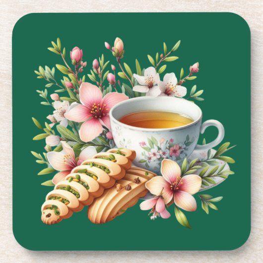 Cute hot tea lover コースター (正面)