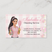Cute House Cleaning Maid Housekeeping Service 名刺 (正面)