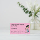Cute House Cleaning Maid Service Business Cards 名刺 (スタンド正面)