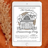 Cute House Drop In Housewarming Party 招待状