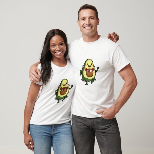 Cute Hula Avocado Character Dancing Tシャツ (ユニセックス)