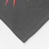 Cute Human Caution Service May Still Bite Training フリースブランケット (角)