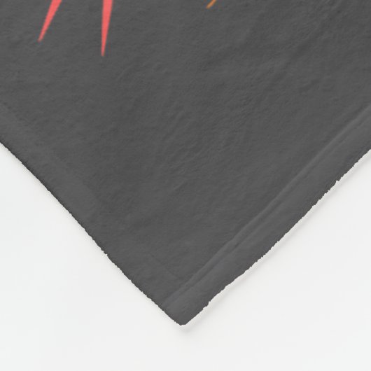 Cute Human Caution Service May Still Bite Training フリースブランケット (角)