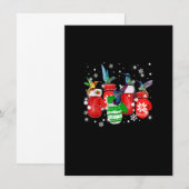 Cute Hummingbird In Gloves Christmas Bird Lovers M 招待状 (正面/裏面)