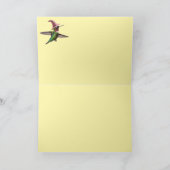 Cute Hummingbird Witch Halloween Card シーズンカード (内部)