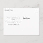 Cute Humorous Wedding Postponement ポストカード (裏面)