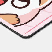 Cute Hungry Cat Desk Mat デスクマット (コーナー)