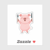 Cute Hungry Piggy Die Cut Sticker シール (シート)