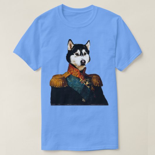Cute Husky Distinguish Royal Dog Pets on renaissan Tシャツ (デザイン正面)