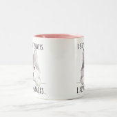 Cute Husky Dog Snacks Quote Funny Minimalist ツートーンマグカップ (中央)
