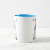 Cute Husky Dog Snacks Quote Funny Minimalist マグカップ (中央)