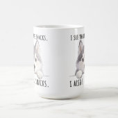 Cute Husky Dog Snacks Quote Funny Minimalist モーフィングマグカップ (中央)