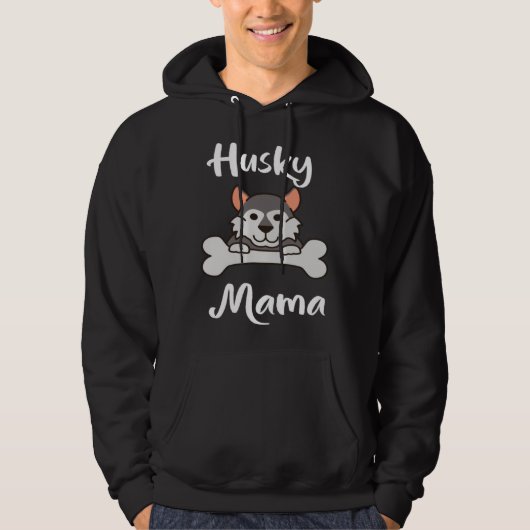 Cute Husky Mama Womens Dog Mom   1 パーカ (正面)
