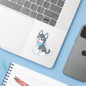 Cute Husky Puppy Dog シール (ノートパソコンとiPhone)