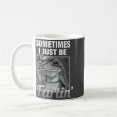 Cute I Farting Frog Sometimes Just Fartin Fart コーヒーマグカップ (左)