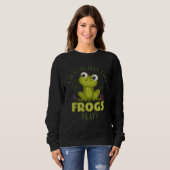 Cute I Just Really Like Frogs Okay Toad and Frog スウェットシャツ (正面フル)