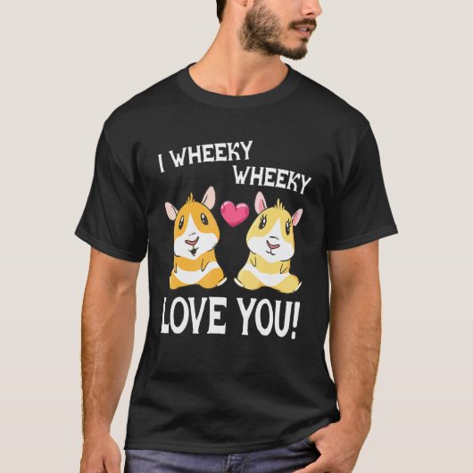 Cute I Love Guinea Pigs Tシャツ (正面)